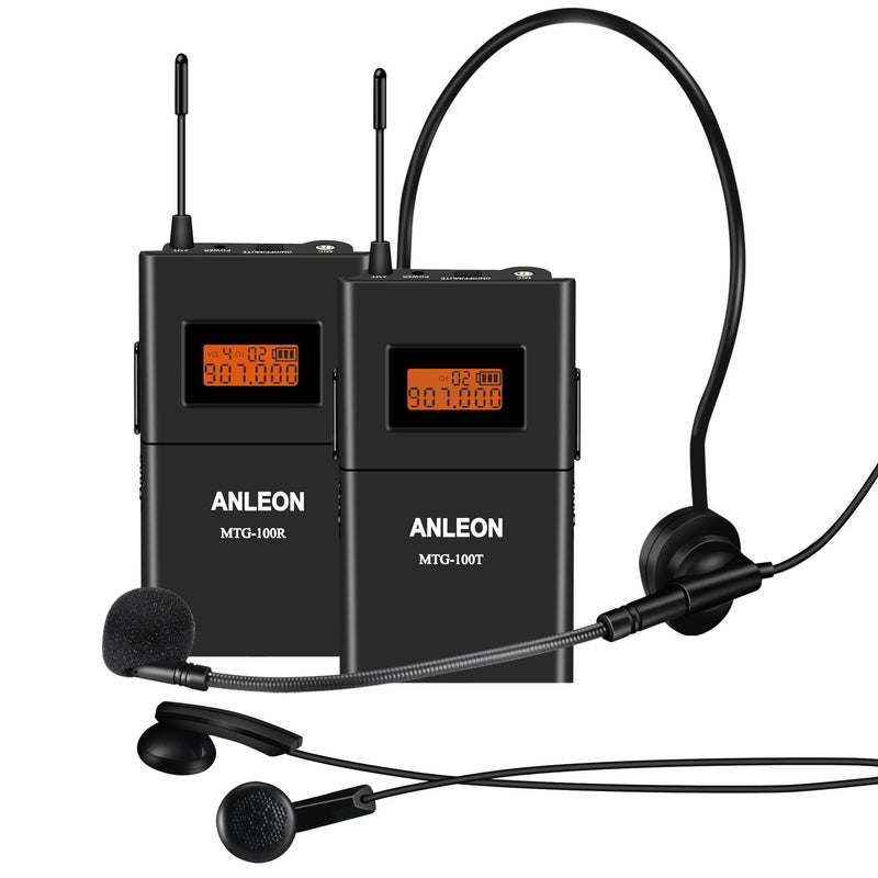 ANLEON Tour Guide Systems For Tour Guides, Teachers, Coaches,Simultaneous Interpretation,Church Translation System Wireless 915Mhz ( 1 Transmitter and 3 Receivers) - Image 2
